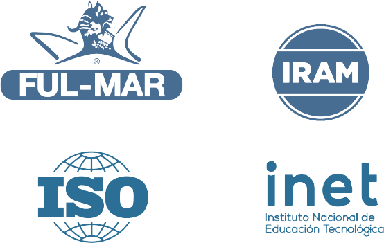 Logos de FUL-MAR, IRAM, ISO, e inet